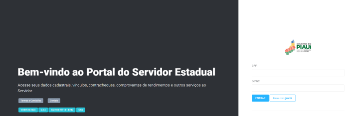 Portal do Servidor do Piauí é autenticado para a plataforma Gov.br