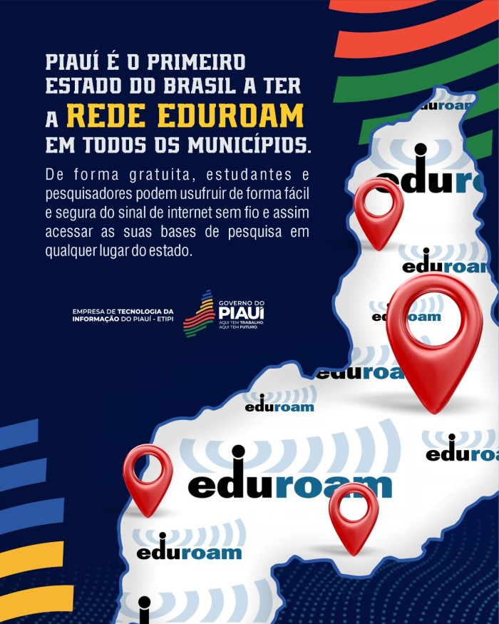 Piauí é o primeiro estado do Brasil a implantar a rede Eduroam em todos os municípios
