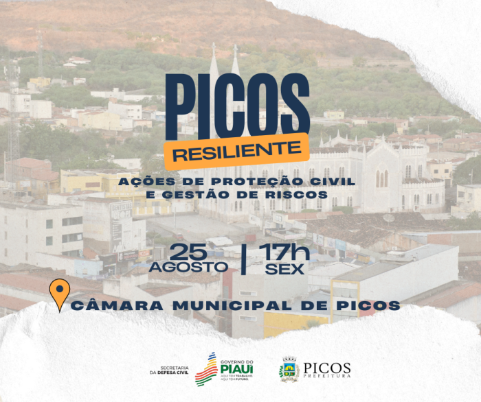 Defesa Civil lançará ações de políticas de monitoramento e prevenção de riscos e desastres em Picos